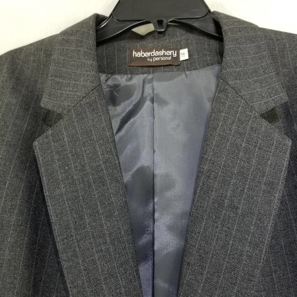 Haberdashery Pin Stripe Blazer Gray Size 16 Women's Lined - Picture 2 of 10